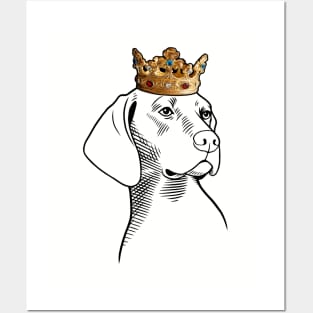Plott Hound Dog King Queen Wearing Crown Posters and Art